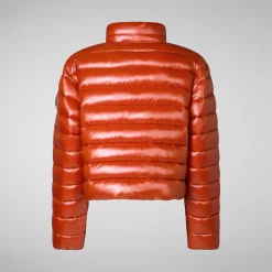 Women's animal free Puffer myra in maple orange