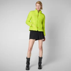 Women's Animal free Puffer Jacket Carly in Lichen Green