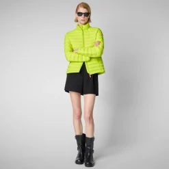 Women's Animal free Puffer Jacket Carly in Lichen Green