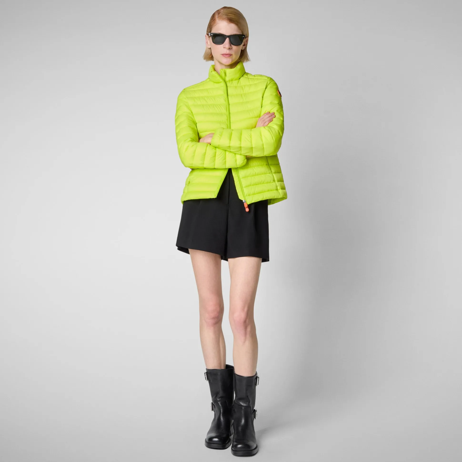 Women's Animal free Puffer Jacket Carly in Lichen Green