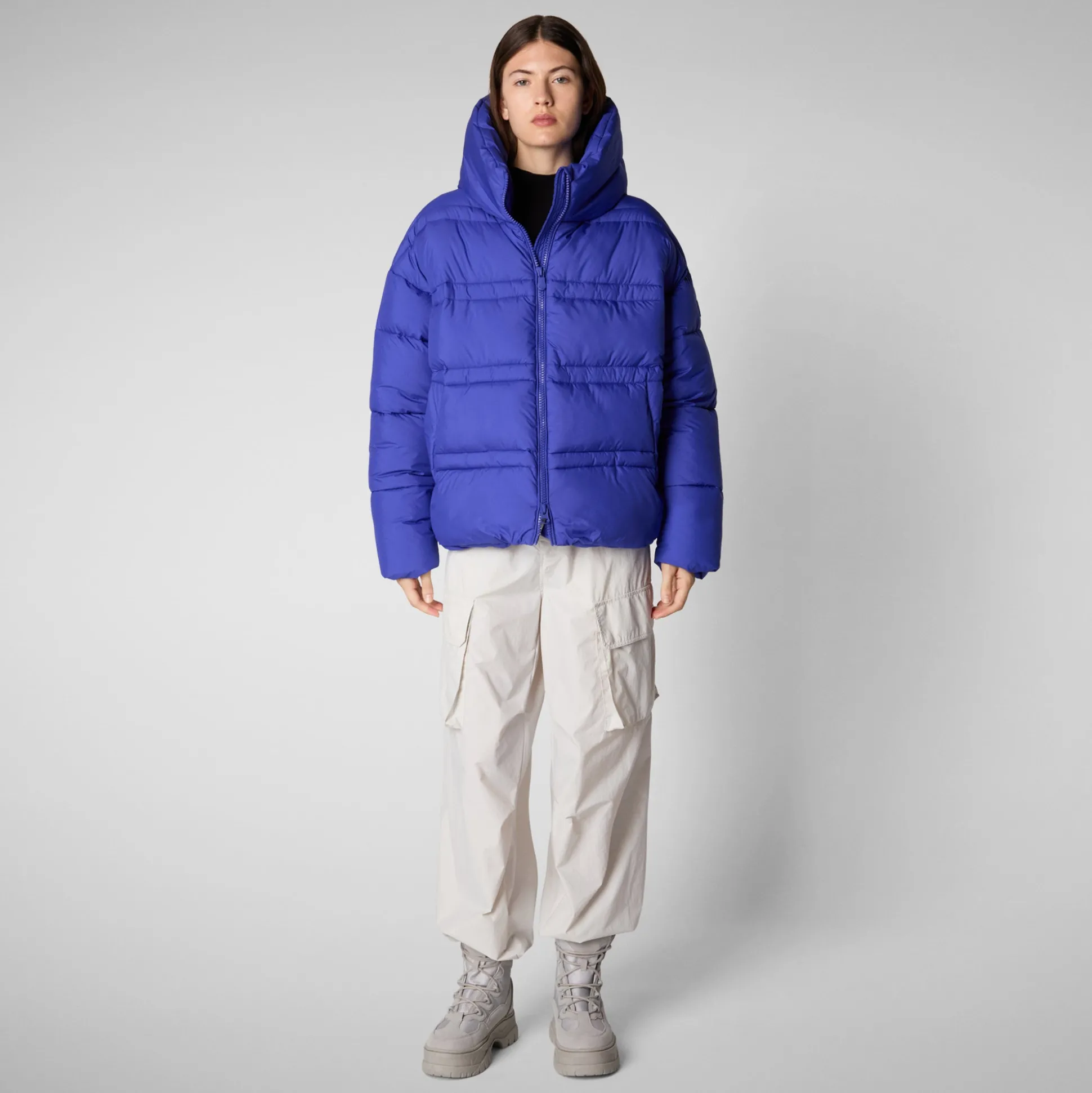 Women's animal free puffer jacket keri in gentian blue