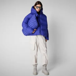 Women's animal free puffer jacket keri in gentian blue