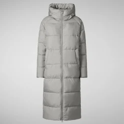 Women's animal free Puffer jacket Janis in wolf grey