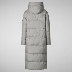 Women's animal free Puffer jacket Janis in wolf grey