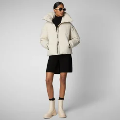 Women's animal free Puffer jacket Hina in rainy beige