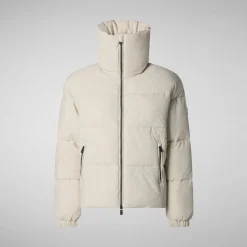 Women's animal free Puffer jacket Hina in rainy beige