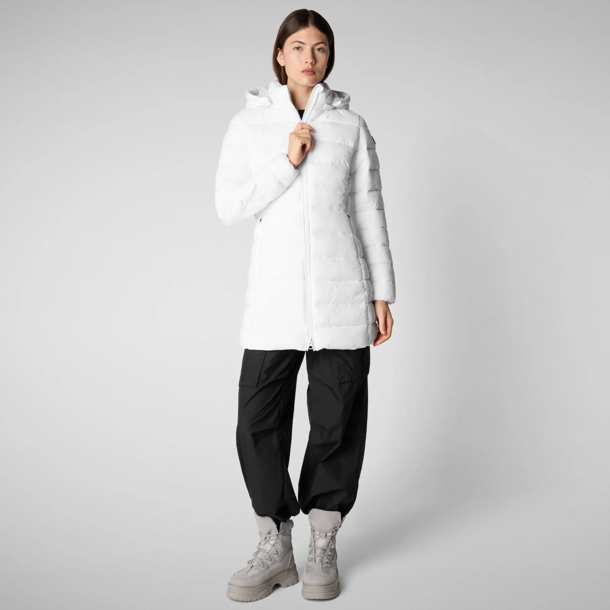 Women's Animal free Puffer Jacket Joanne in White