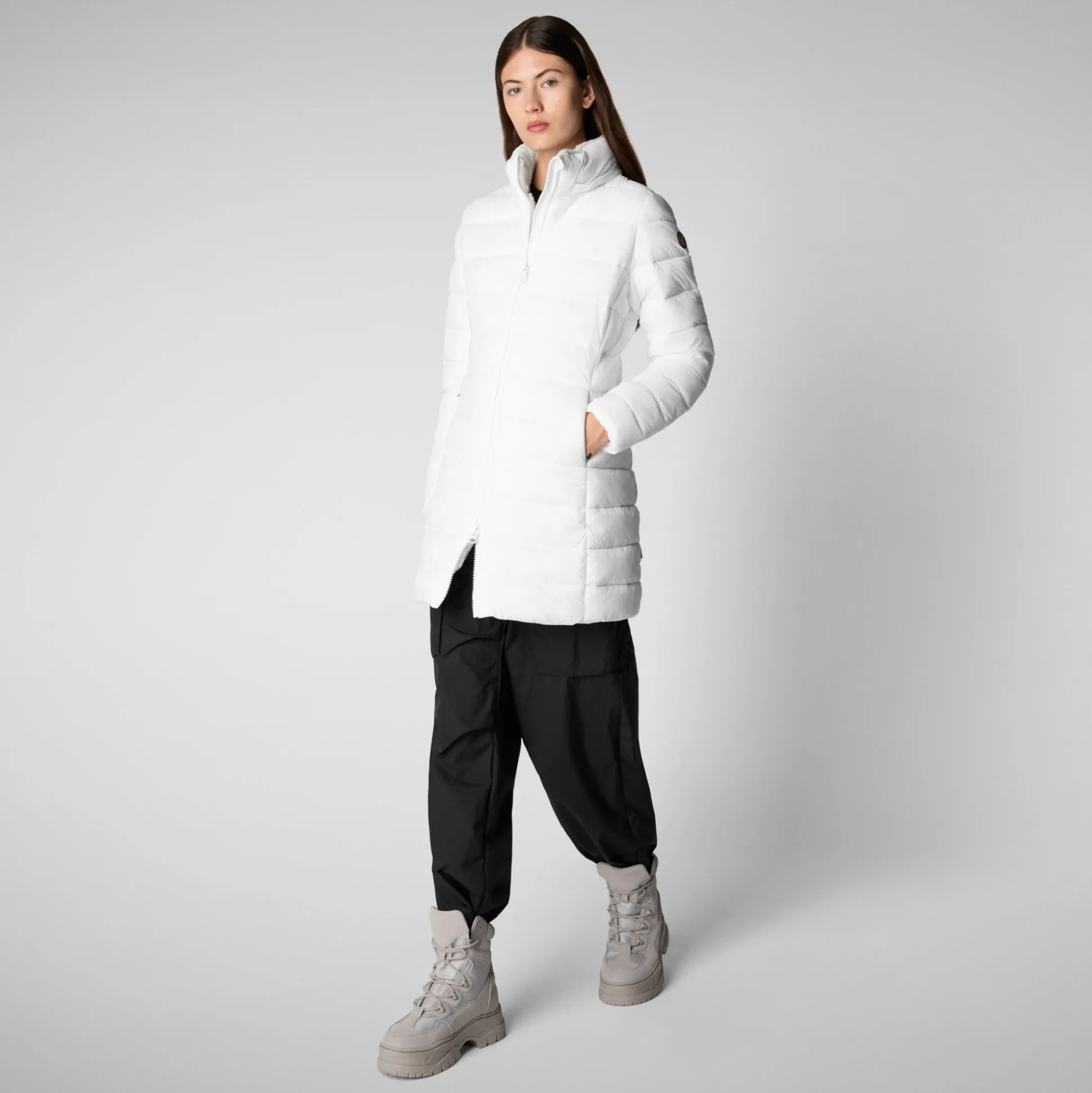 Women's Animal free Puffer Jacket Joanne in White