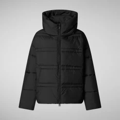Women's animal free puffer jacket keri in black