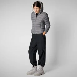 Women's  animal free Puffer jacket Ethel in mid grey