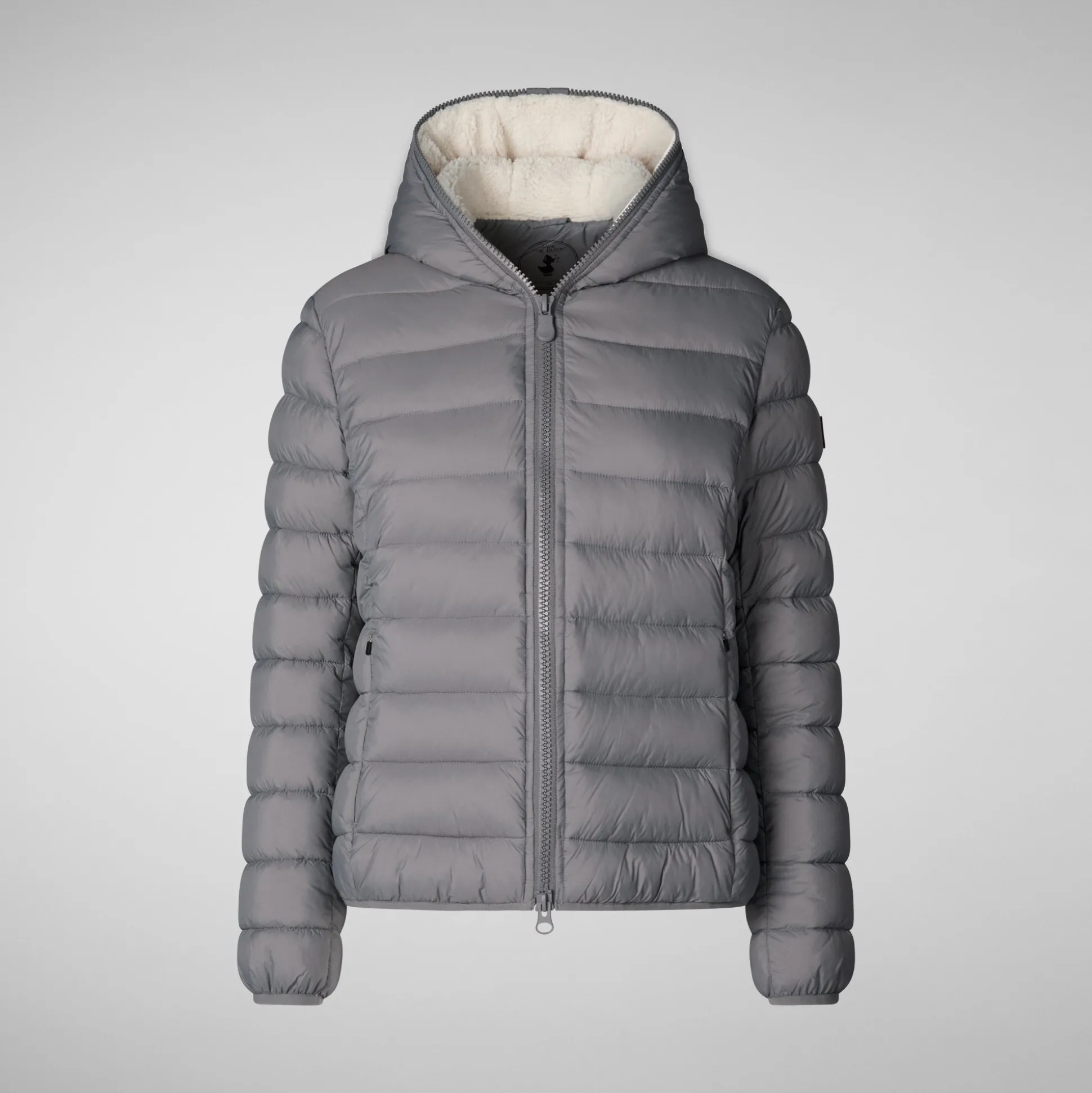 Women's animal free Puffer jacket Ethel in mid grey