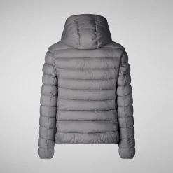 Women's animal free Puffer jacket Ethel in mid grey