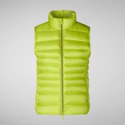 Women's Animal free Puffer Vest Lynn in lichen green