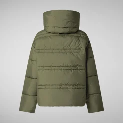 Women's animal free puffer jacket keri in sherwood green