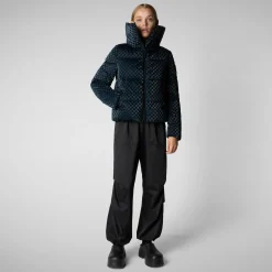 Women's Animal free Puffer Jacket Alas in Blue Black