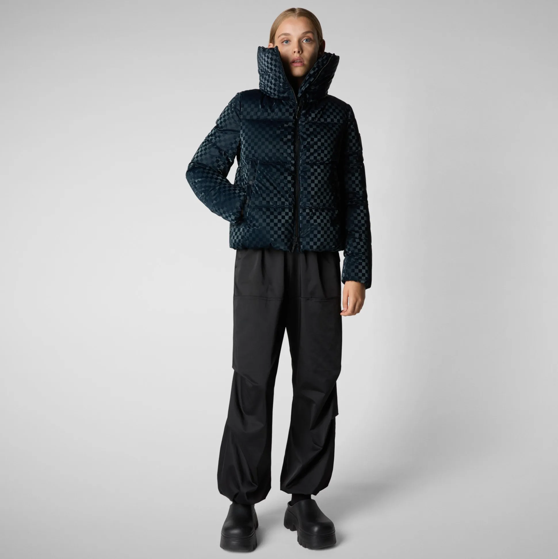 Women's Animal free Puffer Jacket Alas in Blue Black