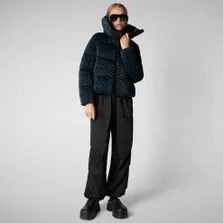 Women's Animal free Puffer Jacket Alas in Blue Black