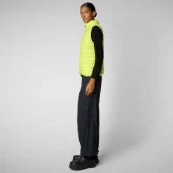 Women's Animal free Puffer Vest Charlotte in Lichen Green