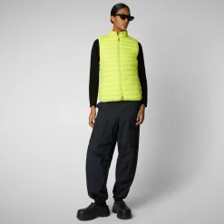 Women's Animal free Puffer Vest Charlotte in Lichen Green