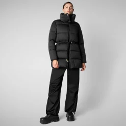 Women's animal free puffer jacket Petunia in black