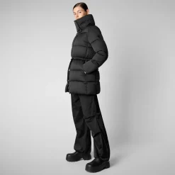 Women's animal free puffer jacket Petunia in black