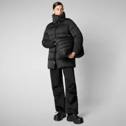 Women's animal free puffer jacket Petunia in black