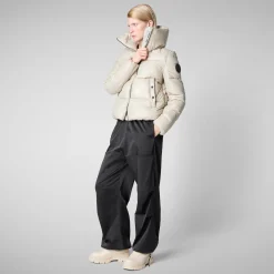 Women's Animal free Puffer Jacket Isla  in Rainy Beige
