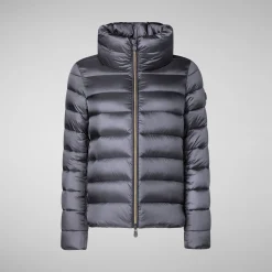 Women's Animal free Puffer Jacket Elsie in Ebony Grey