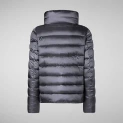 Women's Animal free Puffer Jacket Elsie in Ebony Grey