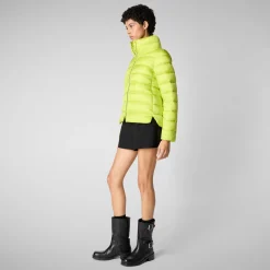 Women's Animal free Puffer Jacket Elsie in Lichen Green