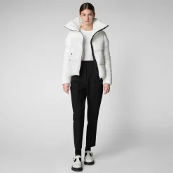 Women's Animal free Puffer Jacket Isla in Off white