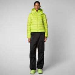 Women's animal free Puffer jacket Liana in lichen green