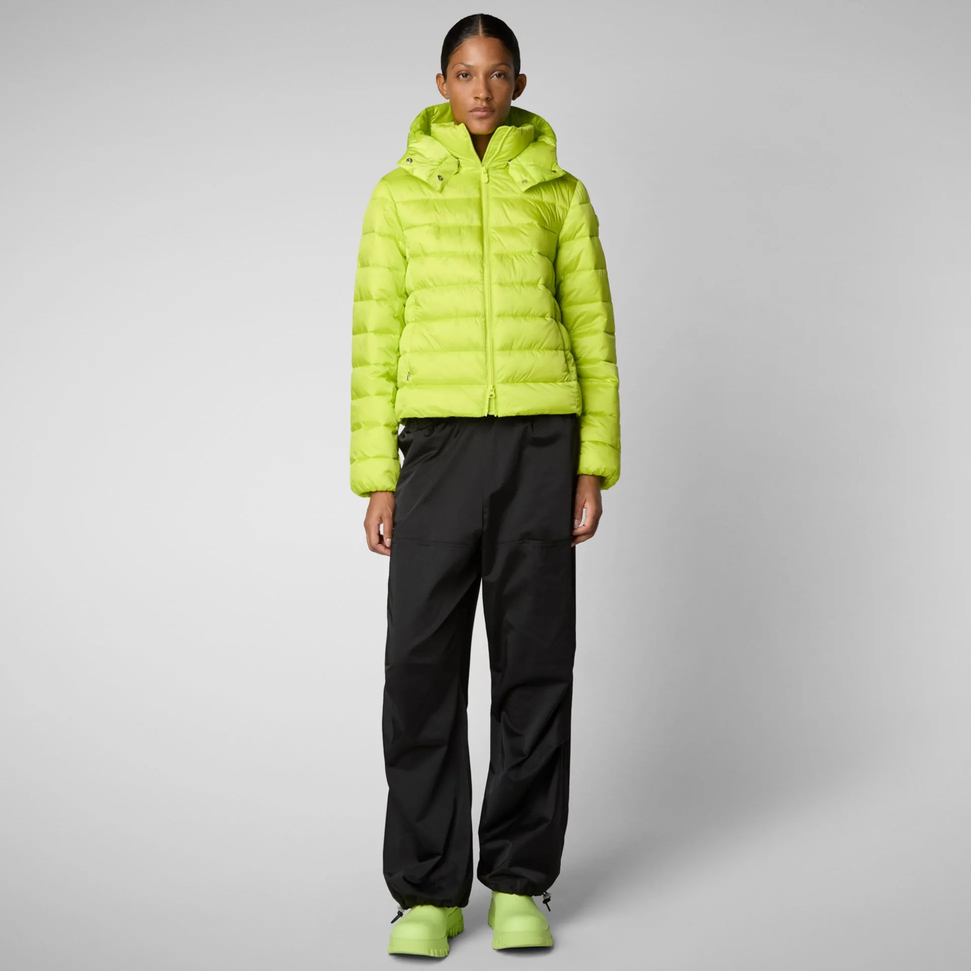 Women's animal free Puffer jacket Liana in lichen green