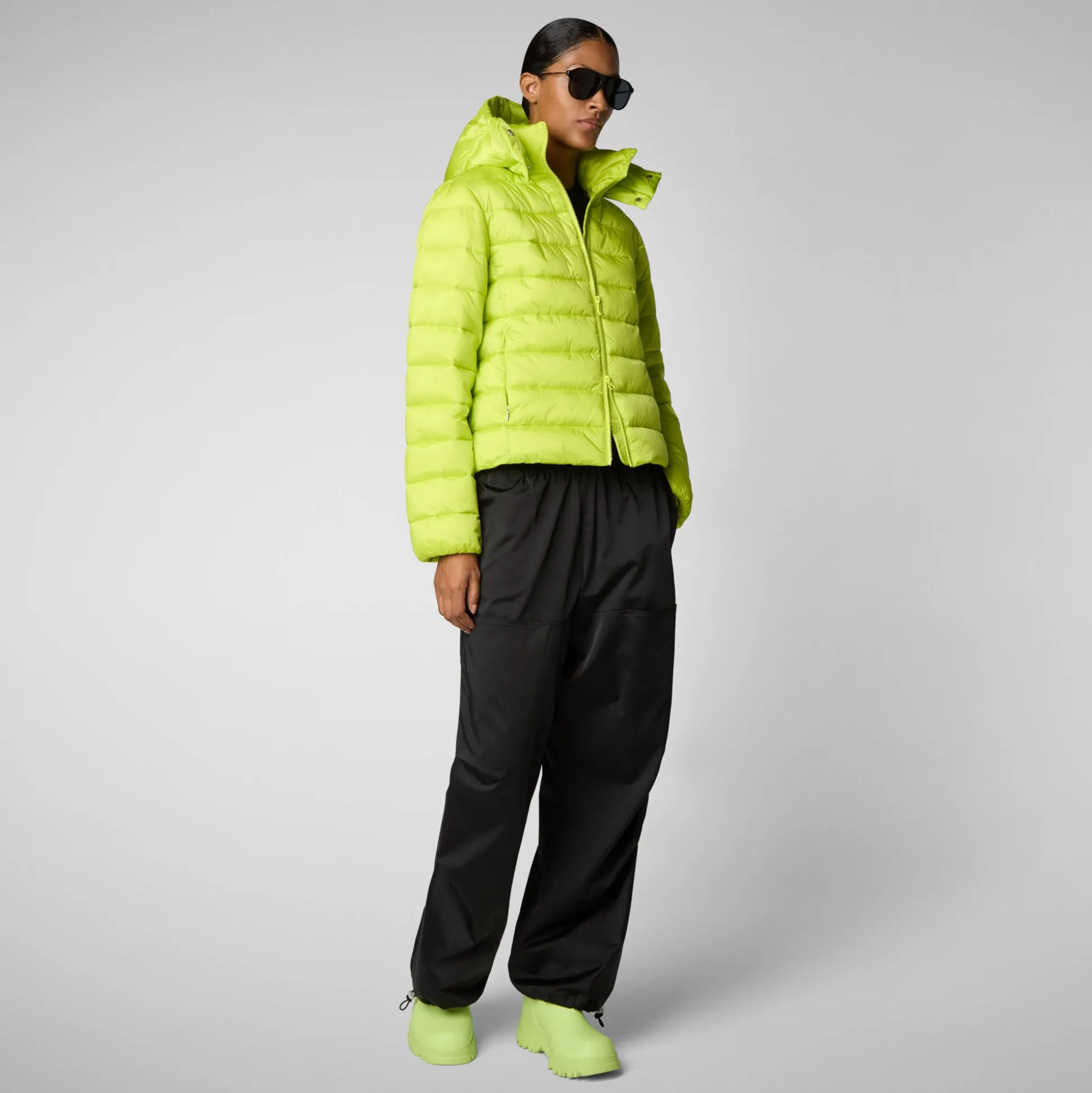 Women's animal free Puffer jacket Liana in lichen green