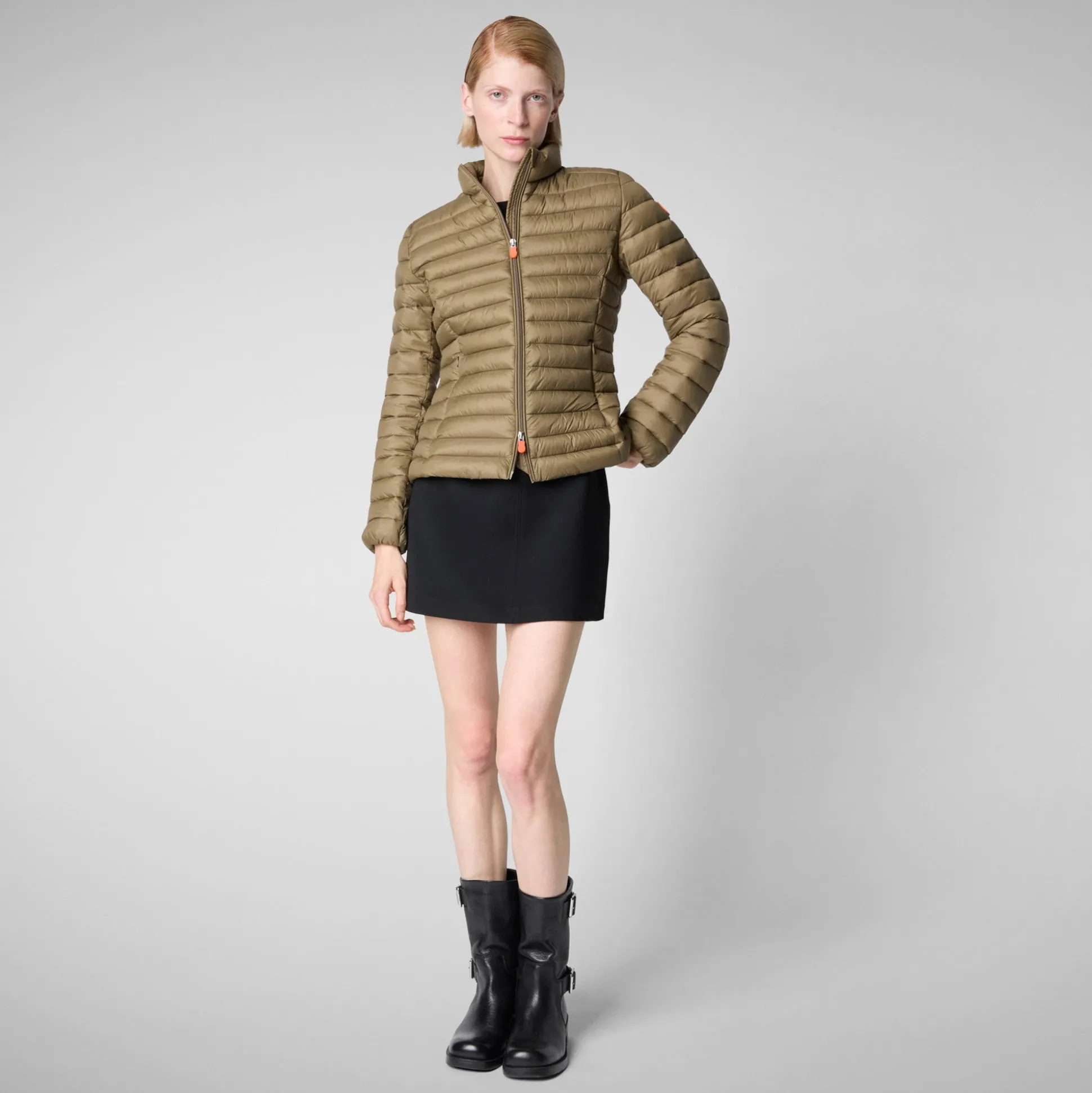 Women's Animal free Puffer Jacket Carly in Husk Green