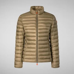 Women's Animal free Puffer Jacket Carly in Husk Green