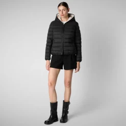 Women's animal free Puffer jacket Ethel in black