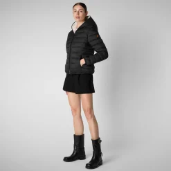 Women's animal free Puffer jacket Ethel in black