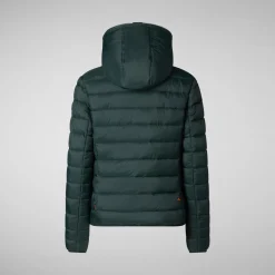 Women's  animal free Puffer jacket Ethel in green black