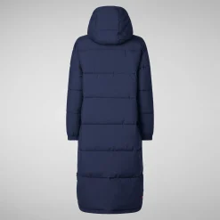 WoMen's animal free Puffer jacket Halesia in navy blue