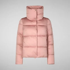 Women's animal free Puffer jacket Felicity in MISTY ROSE