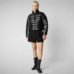 Women's animal free Puffer jacket myra in black