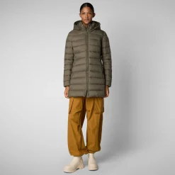 Women's  Animal free Puffer Jacket Joanne in mud grey