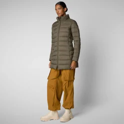 Women's  Animal free Puffer Jacket Joanne in mud grey