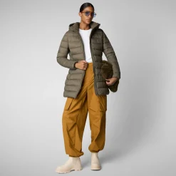 Women's  Animal free Puffer Jacket Joanne in mud grey