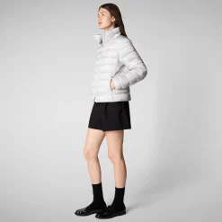 Women's animal free Puffer jacket Liana in fog grey
