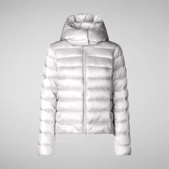 Women's animal free Puffer jacket Liana in fog grey