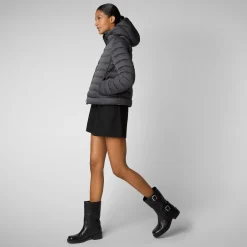 Women's animal free Puffer jacket Sweet in thorn brown