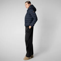 Women's animal free Puffer jacket Ethel in blue black