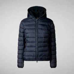 Women's animal free Puffer jacket Ethel in blue black